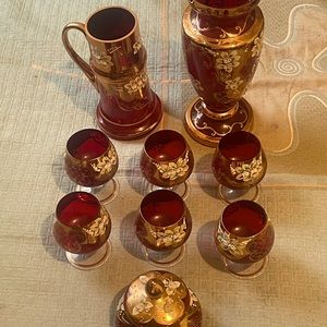 Bohemian glass set